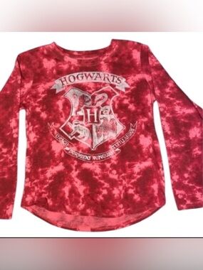 Harry Potter Girls Size M Red/White Wizarding World Tye- Dye Shirt